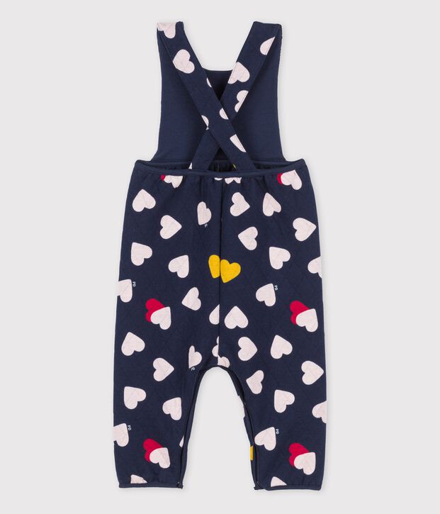 Salopette en tubique b&eacute;b&eacute; bleu/multicouleur