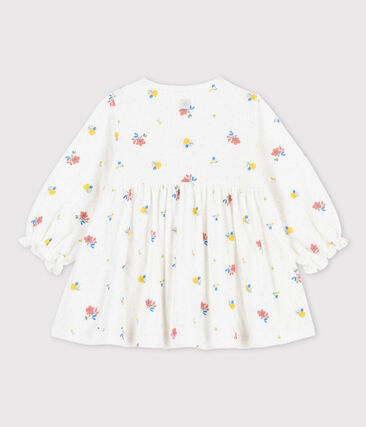 PETIT BATEAU - Robe imprimé fleuri en tubique bio bébé