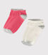 Lot de 2 paires de chaussettes basses enfant fille
