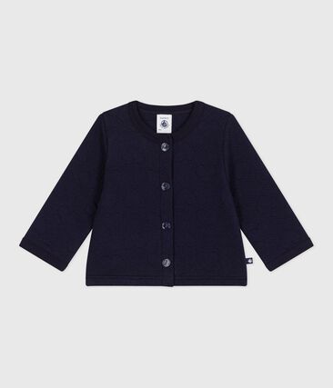 Cardigan bébé en coton épais, motifs cœurs