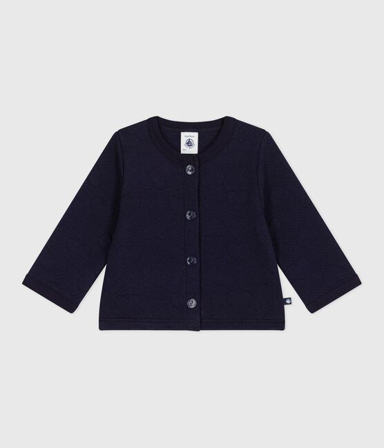 Cardigan bébé en coton épais, motifs cœurs SOIR