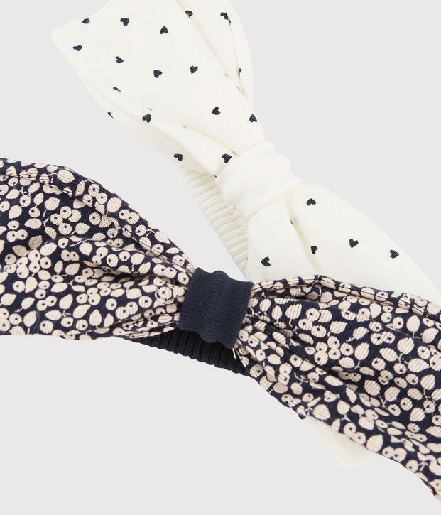 Lot de 2 bandeaux b&eacute;b&eacute; fille multicouleur