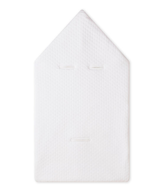 Nid d'ange bébé en tubique matelassé blanc ECUME CN