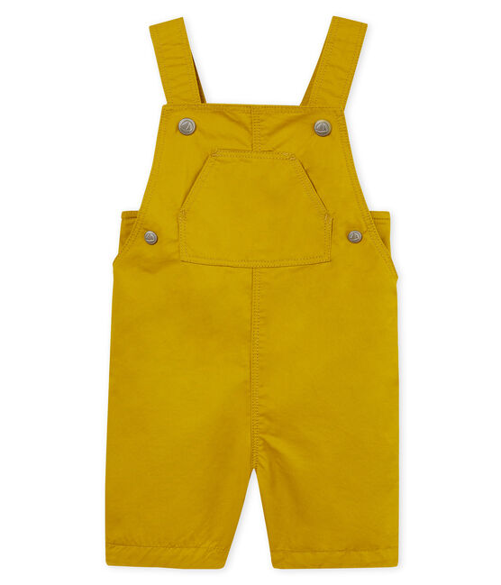 Salopette courte bébé garçon en twill vert BAMBOO