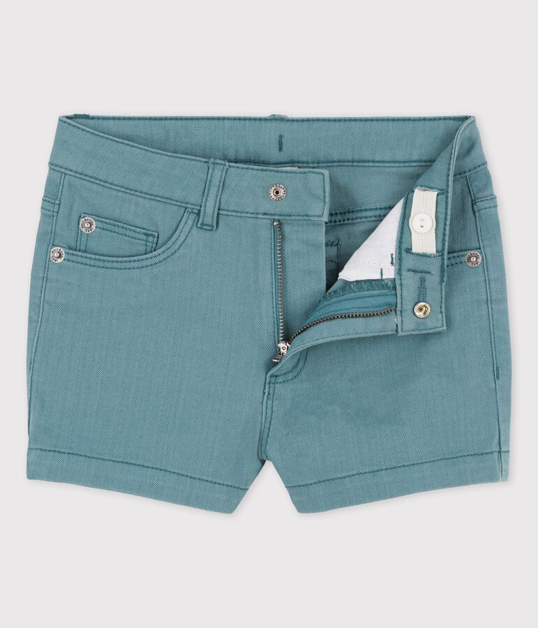 Short en denim enfant fille vert BRUT