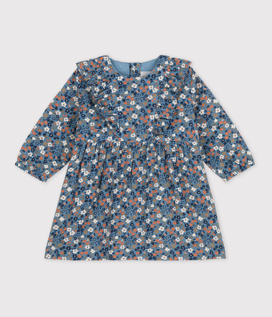 Robe manches longues bébé en gaze de coton imprimée ROVER/ MULTICO
