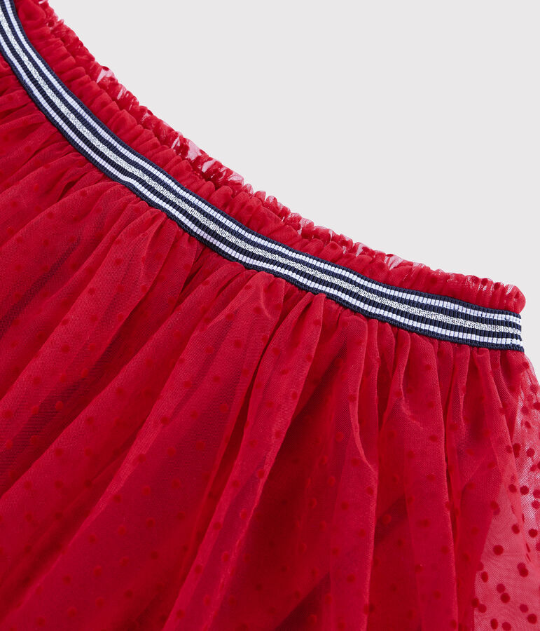 Jupe en tulle enfant fille rouge