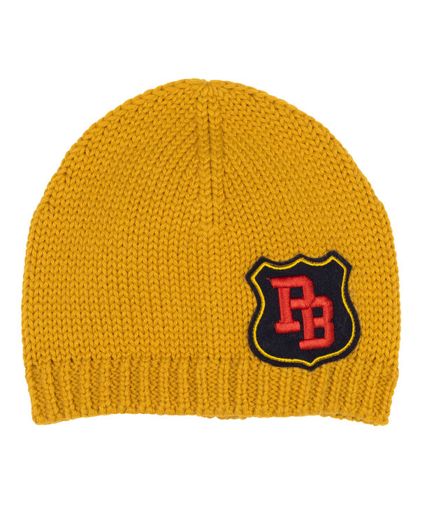 Bonnet enfant gar&ccedil;on jaune