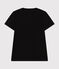 Tee-shirt LE DROIT col V en coton Femme noir BLACK