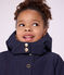 Parka enfant mi-longue unie bleu marine