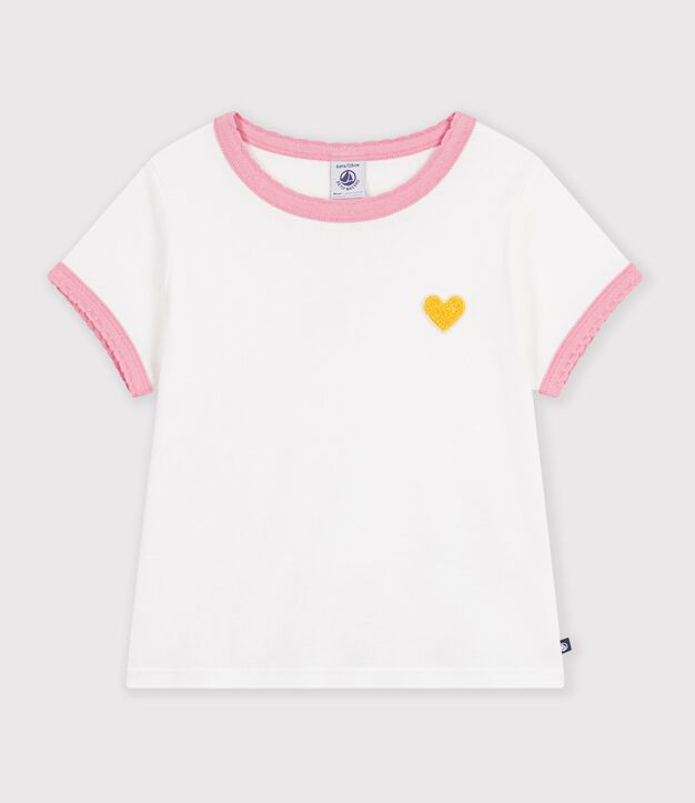 Tee-shirt enfant manches courtes uni blanc