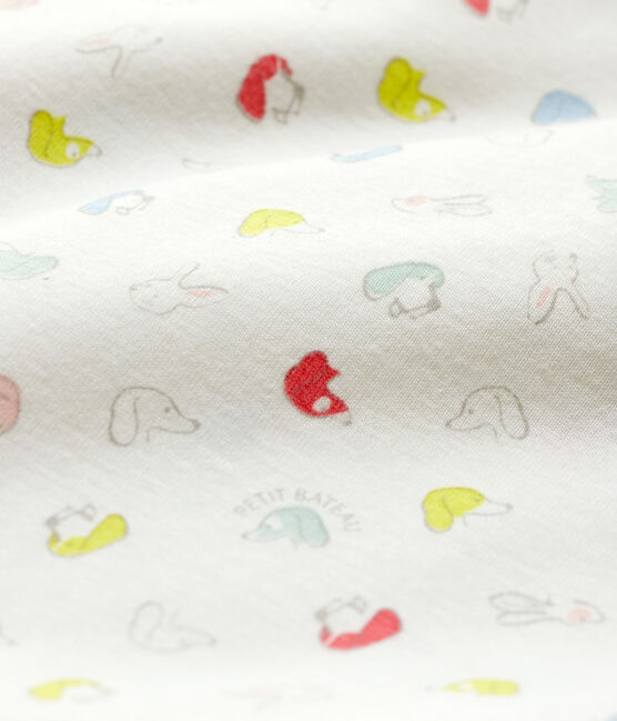 Dors-bien chiots colorés bébé en coton biologique blanc MARSHMALLOW/blanc MULTICO