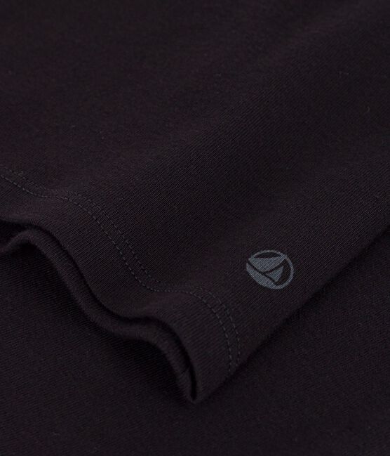 Tee-shirt l'Iconique manches courtes en côte unie femme noir BLACK
