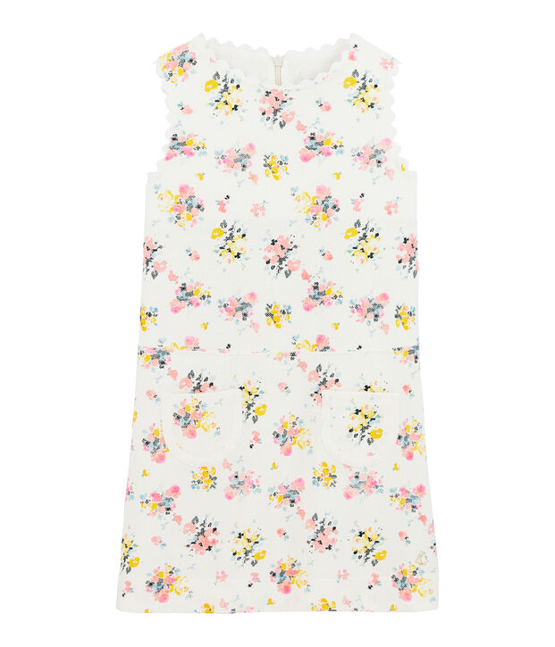 Robe de c&eacute;r&eacute;monie enfant fille blanc/multicouleur