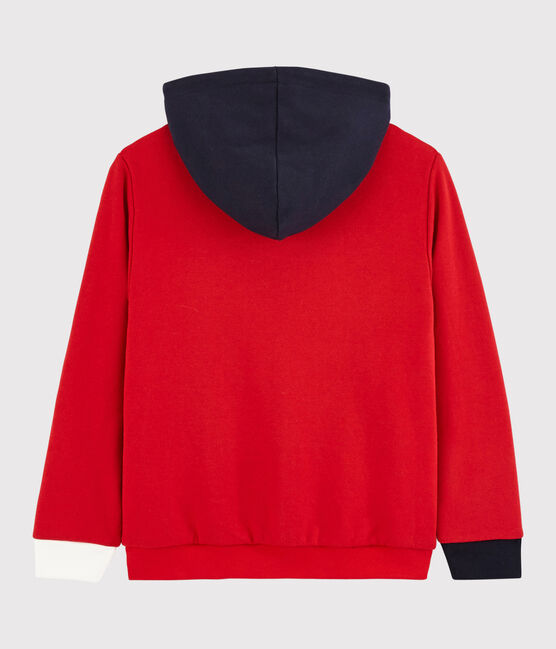 Sweatshirt à capuche enfant garçon rouge TERKUIT/ SMOKING