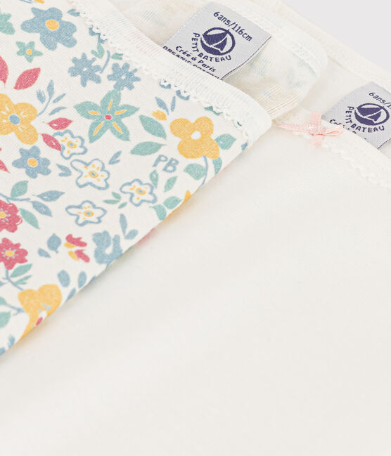 Lot de 2 chemises à bretelles fleurs en coton petite fille variante 1