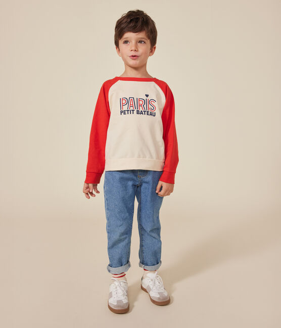 Sweatshirt en molleton léger enfant rouge AVALANCHE/ AURORA