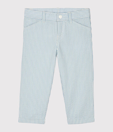 PETIT BATEAU - Pantalon bébé garçon en seersucker