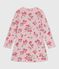Chemise de nuit enfant en coton imprimé fleurs rose JOLI/blanc MULTICO