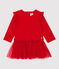 Robe en molleton et tulle bébé. rouge TERKUIT