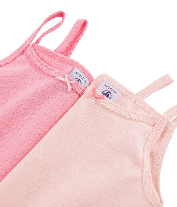 Lot de 2 chemises &agrave; bretelles pastel petite fille multicouleur