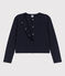 Cardigan à pressions en coton épais Femme bleu SMOKING