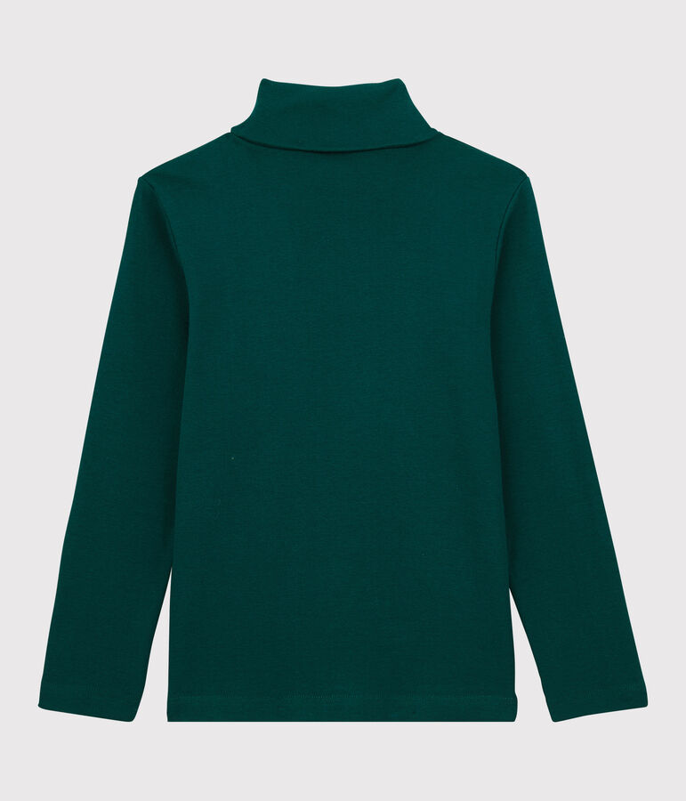 Sous-pull en coton enfant fille / gar&ccedil;on vert PINEDE