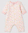 Combinaison longue bébé en côte blanc MARSHMALLOW/blanc MULTICO