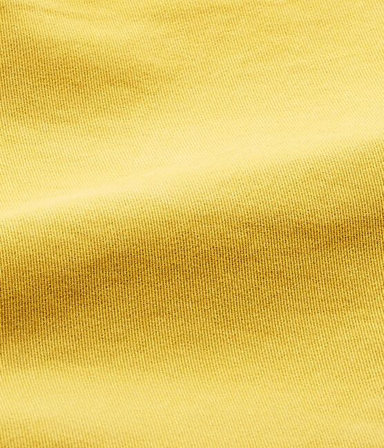 Pantalon garçon en gabardine jaune Ocre