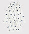 Robe de chambre petit garçon en polaire blanc MARSHMALLOW/bleu MEDIEVAL