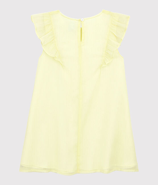 Robe cérémonie en crêpe enfant fille jaune CITRONEL