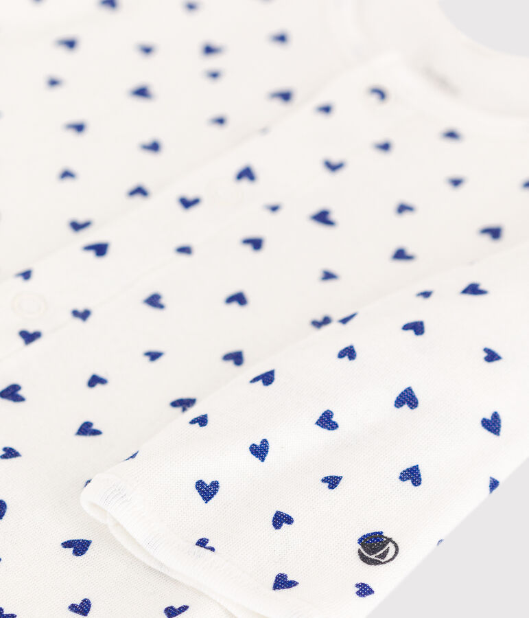 Bodyjama coeur en tubique blanc MARSHMALLOW/ NEWBLEU