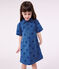 Robe enfant  manches courtes en coton cœurs bleu ALASKA FONCE/ MEDIEVAL