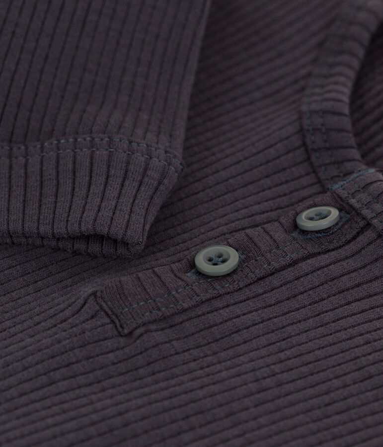 Tee-shirt manches longues b&eacute;b&eacute; en maille c&ocirc;tel&eacute;e gris DUMBO