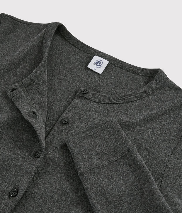 Cardigan iconique en coton Femme gris