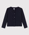 Cardigan en coton enfant fille bleu SMOKING