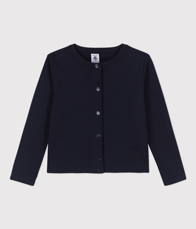 Cardigan en coton enfant fille bleu