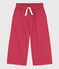 Pantalon en serge de coton enfant fille rose PAPI