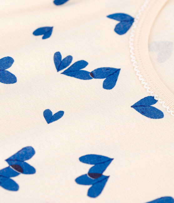 Chemise de nuit cœur petite fille en coton blanc AVALANCHE/ MULTICO
