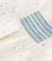 Robe blanche b&eacute;b&eacute; en coton et son bloomer, imprim&eacute;s &agrave; pois blanc/multicouleur