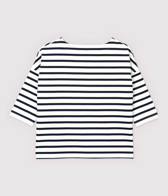 Marinière Femme blanc MARSHMALLOW/bleu SMOKING
