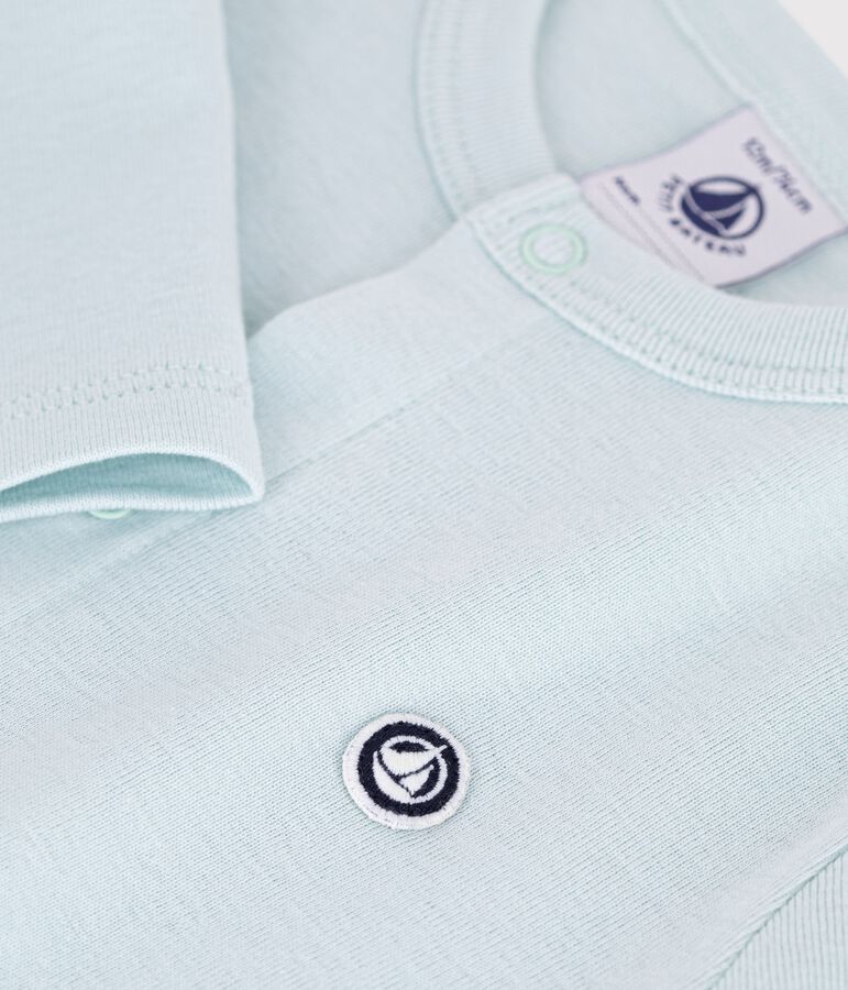 Cardigan b&eacute;b&eacute; en coton uni bleu