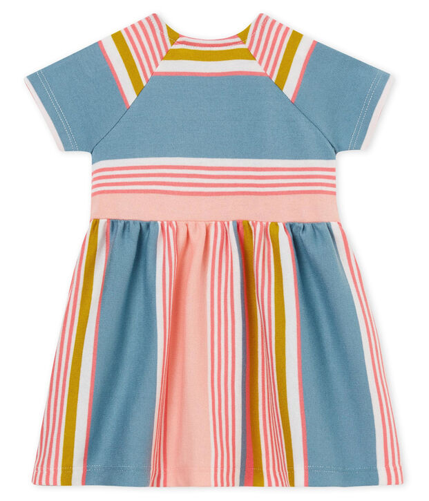 Robe mc rayee bebe fille blanc/multicouleur