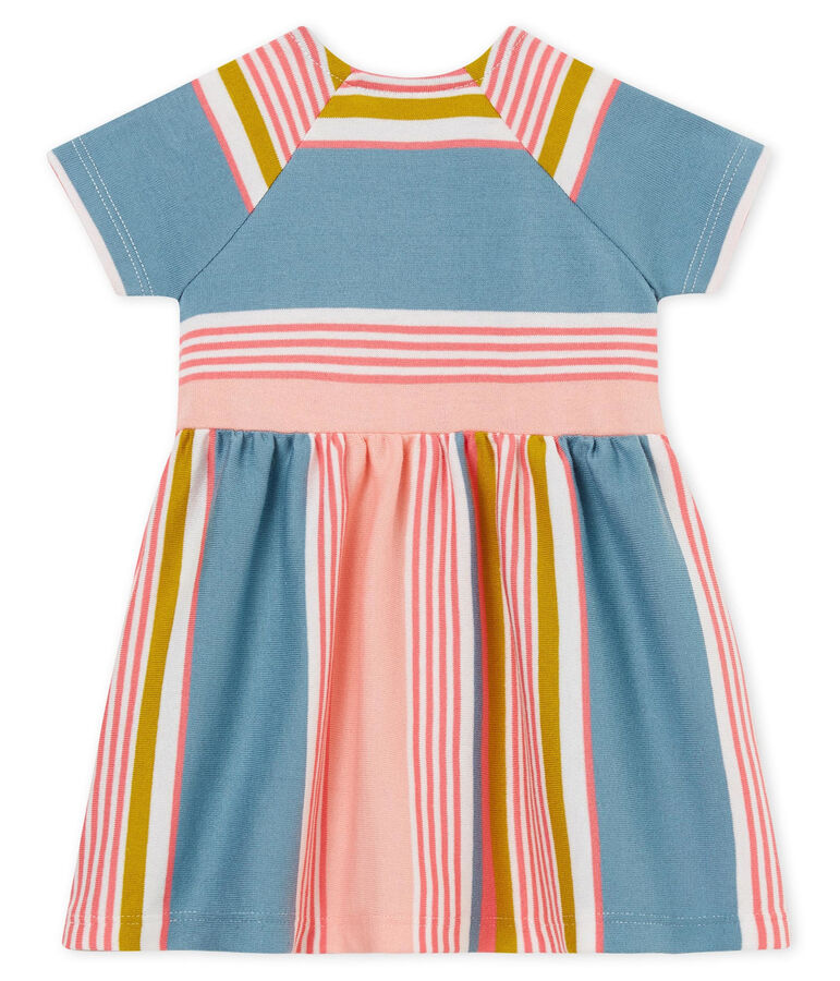 Robe mc rayee bebe fille blanc/multicouleur