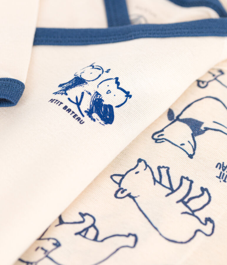 Lot de 2 bodies naissance en coton b&eacute;b&eacute; multicouleur