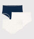 Lot de 3 shorties enfant en coton et élasthanne imprimé cœurs