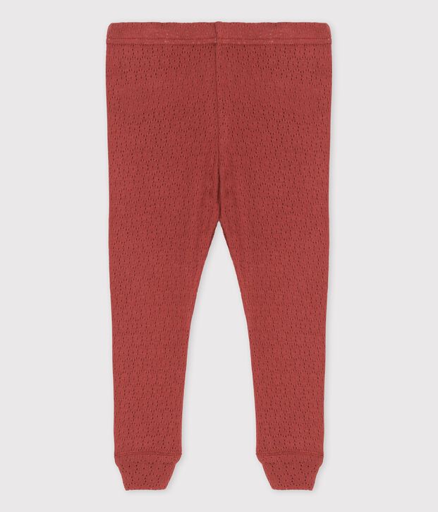 Legging en maille ajour&eacute;e b&eacute;b&eacute; marron