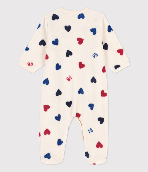 Surpyjama b&eacute;b&eacute; en polaire &eacute;cru/multicouleur