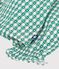 Blouse b&eacute;b&eacute; en coton manches longues imprim&eacute;e vichy c&oelig;urs vert/blanc
