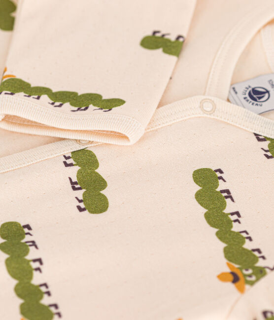 Pyjama imprimé animal en coton bébé blanc AVALANCHE/ MULTICO